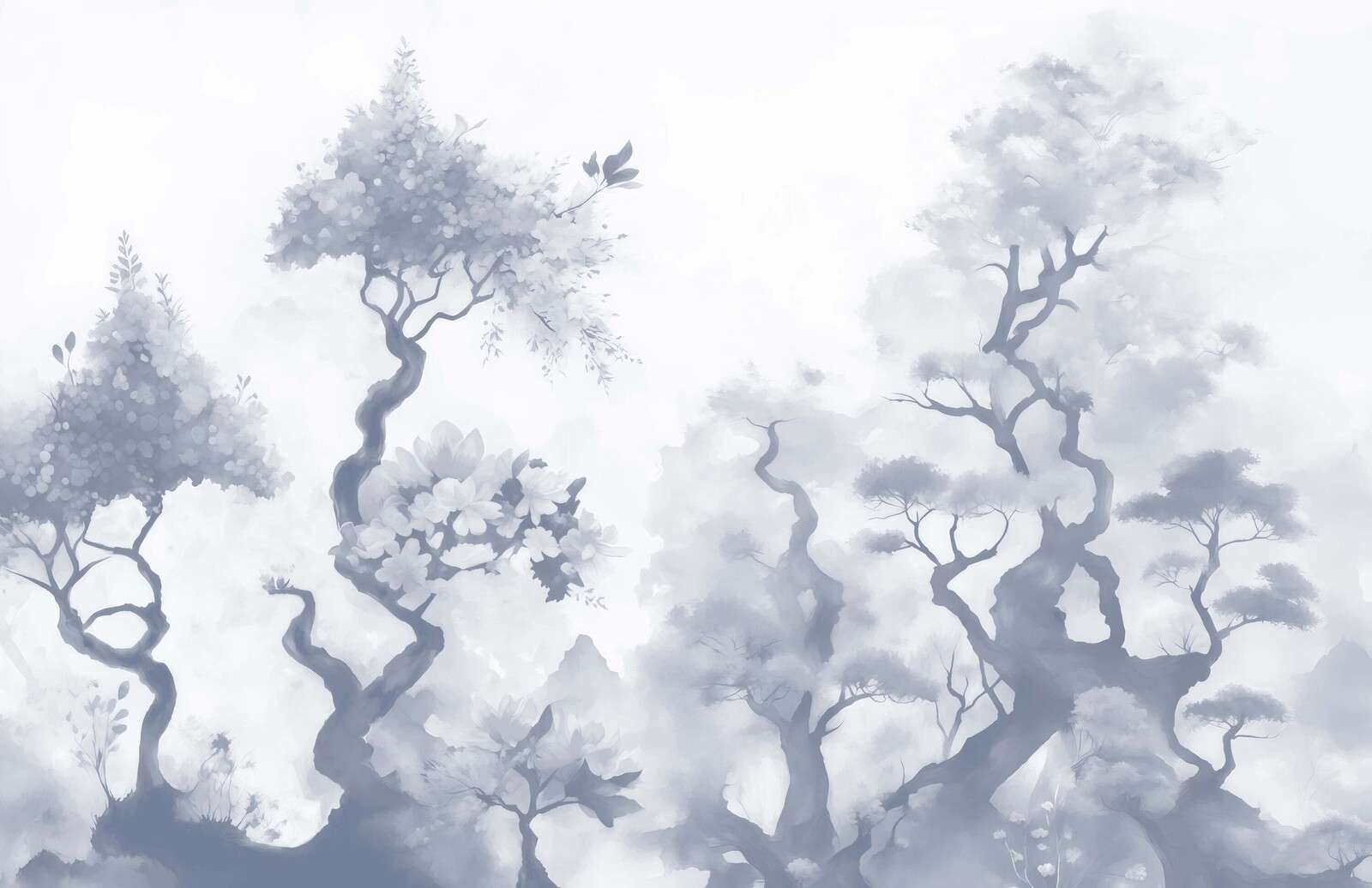 Blomstrende træer Brune