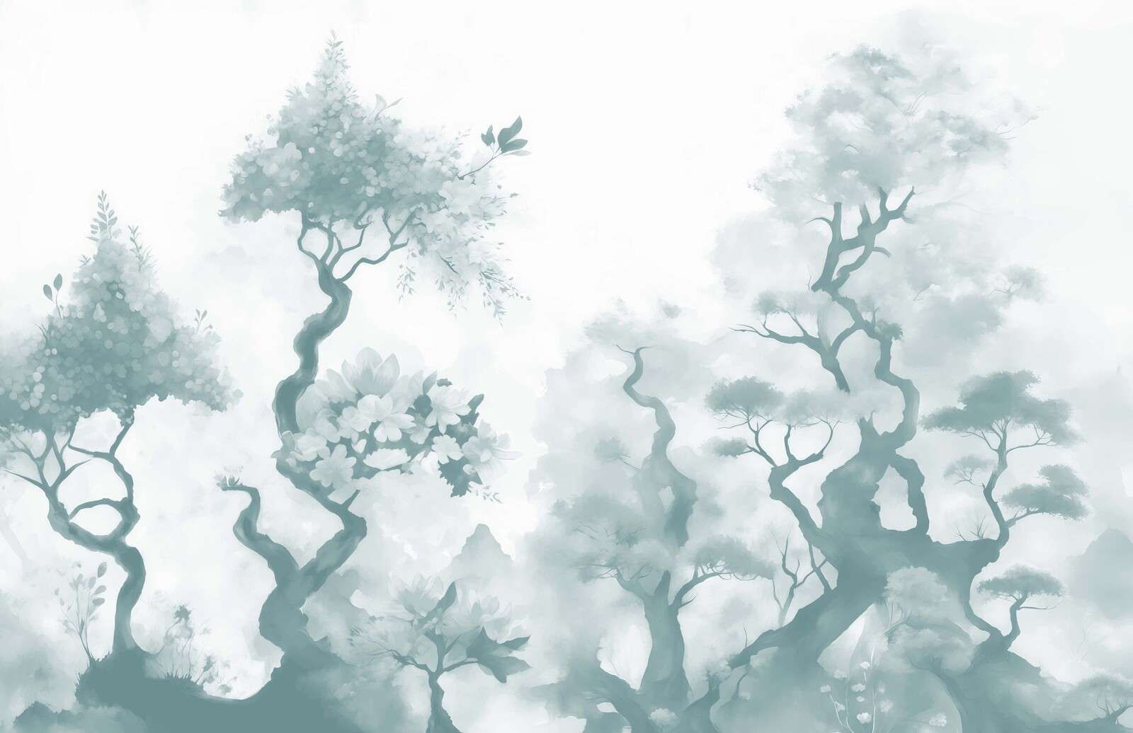 Blommande träd Grönt