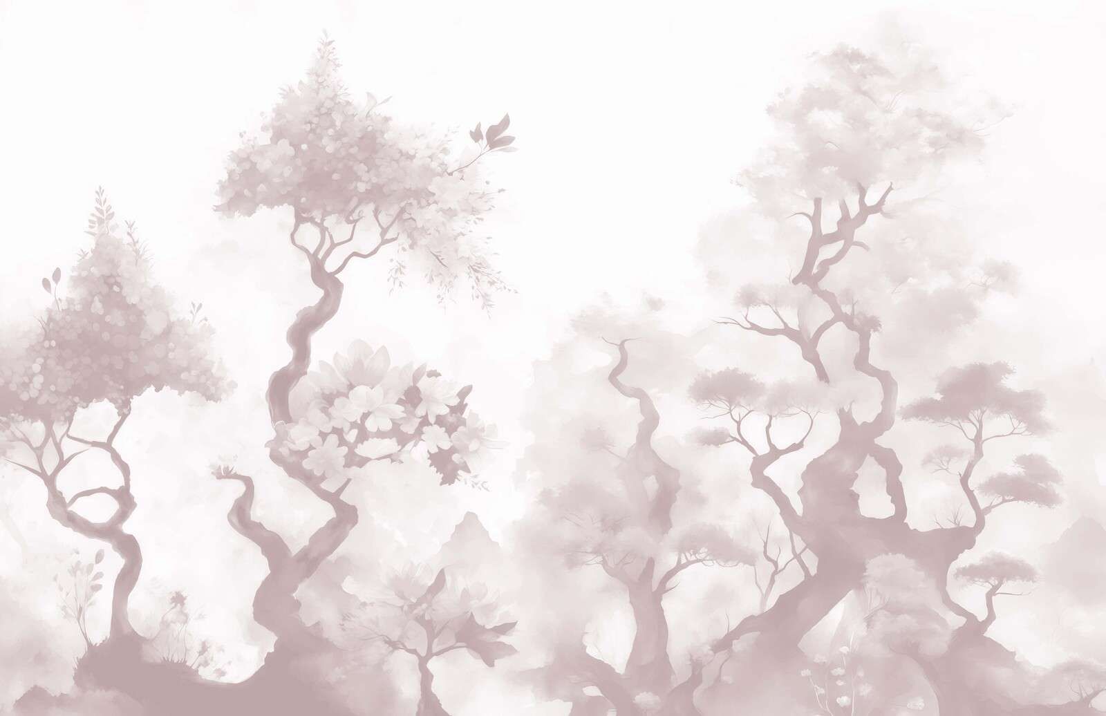 Blommande träd Blå