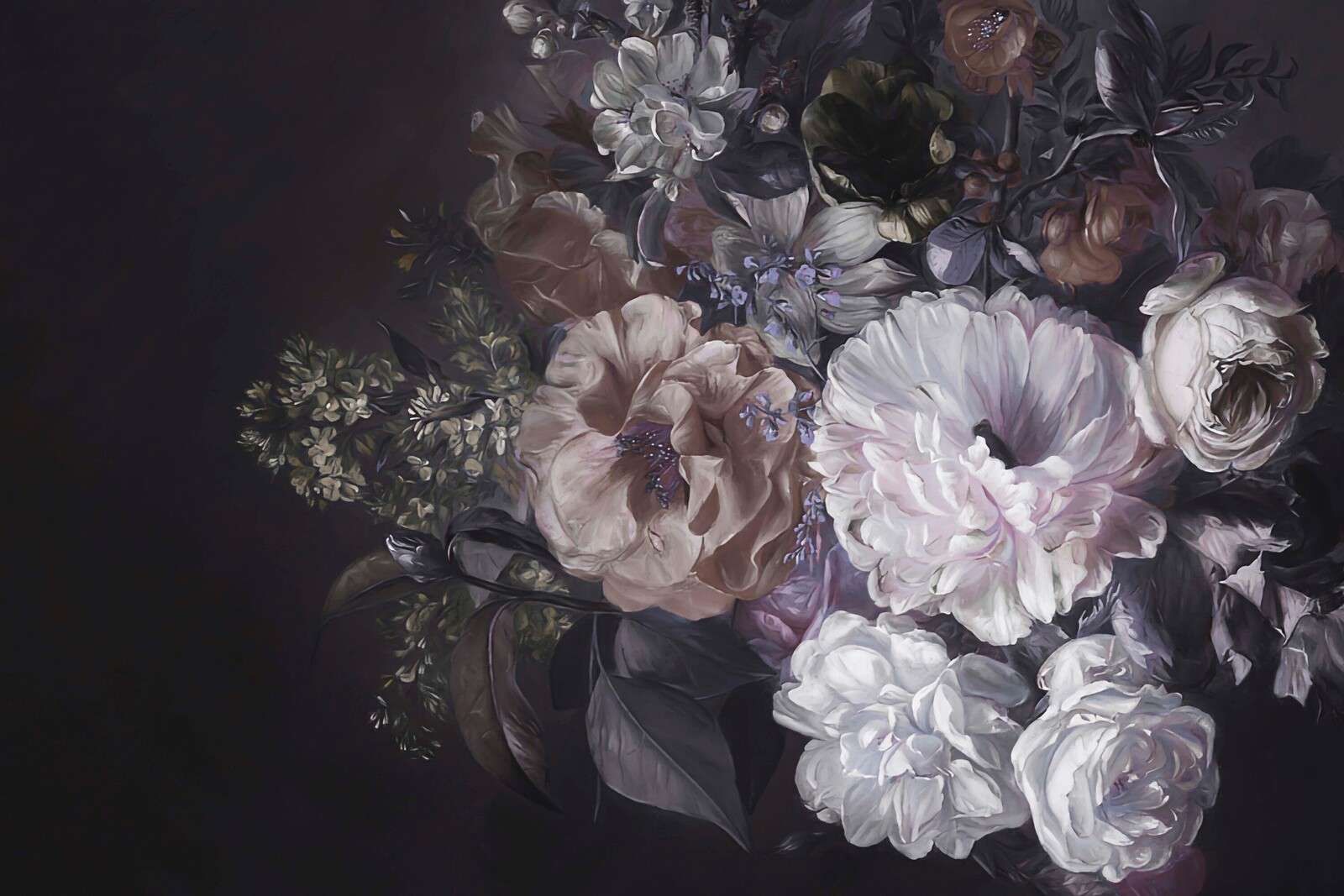 Bouquet med lilla fløde