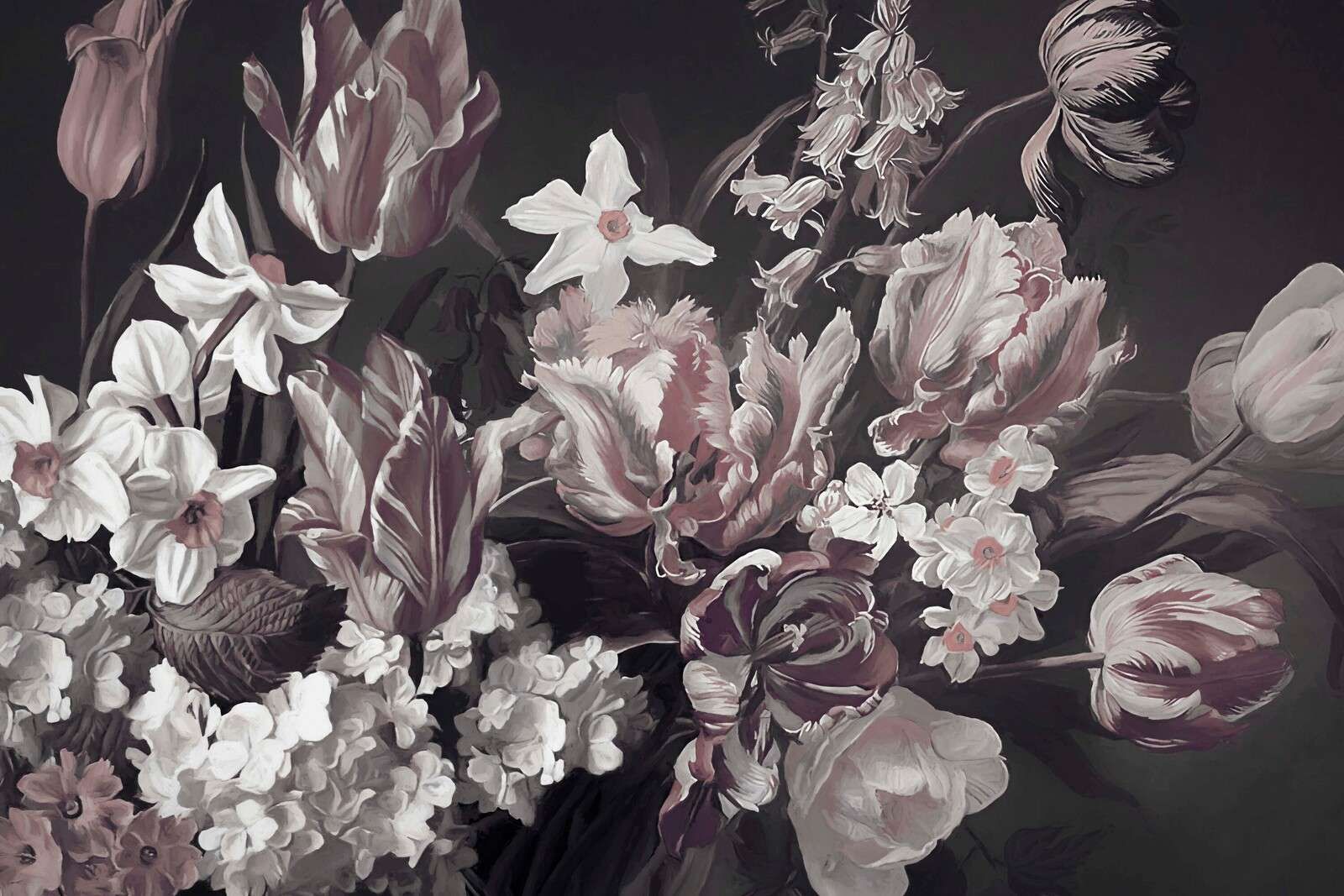 Bukett med pioner Rosa