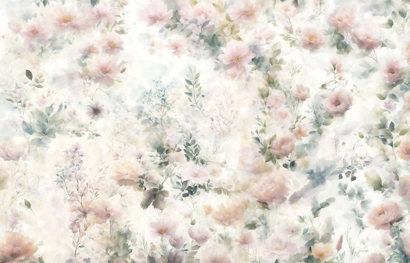 Delikat blommig stämning - grön