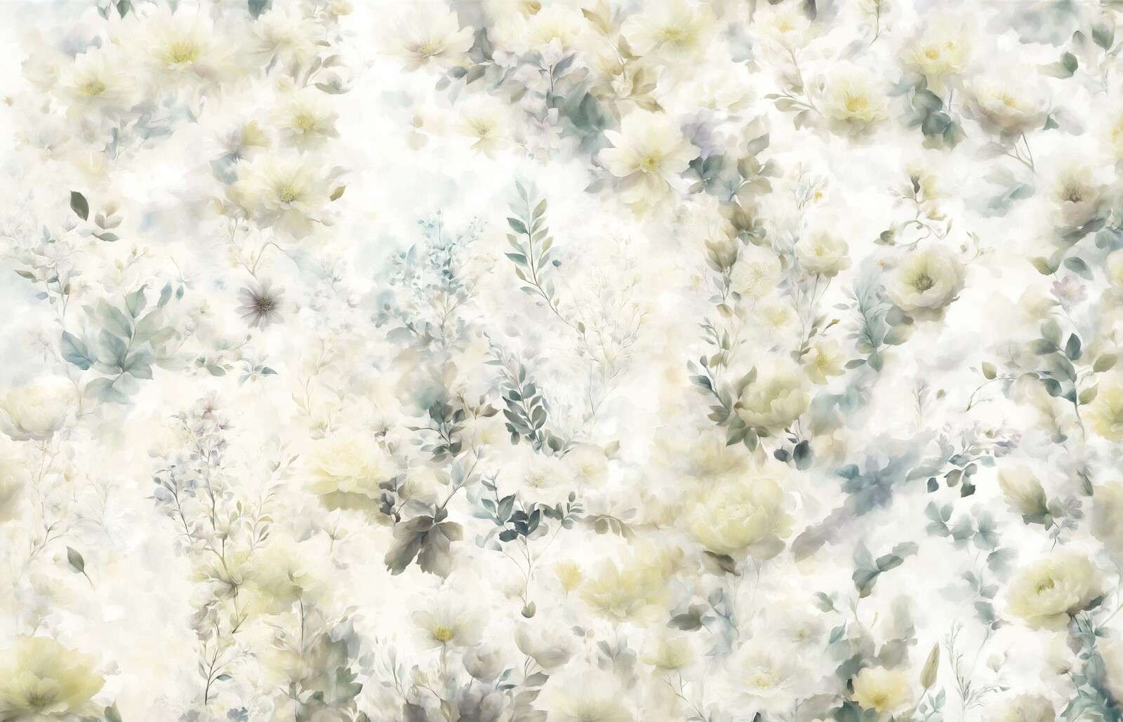 Delikat blommig stämning - beige