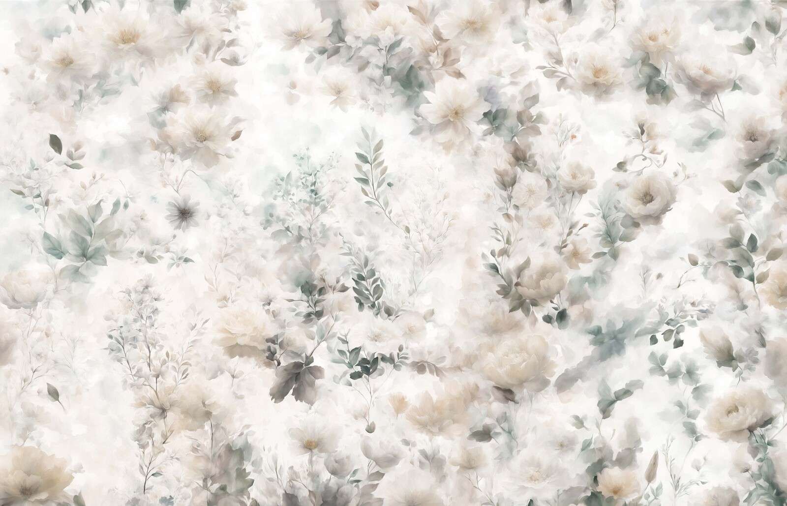 Delikat blommig stämning - grå