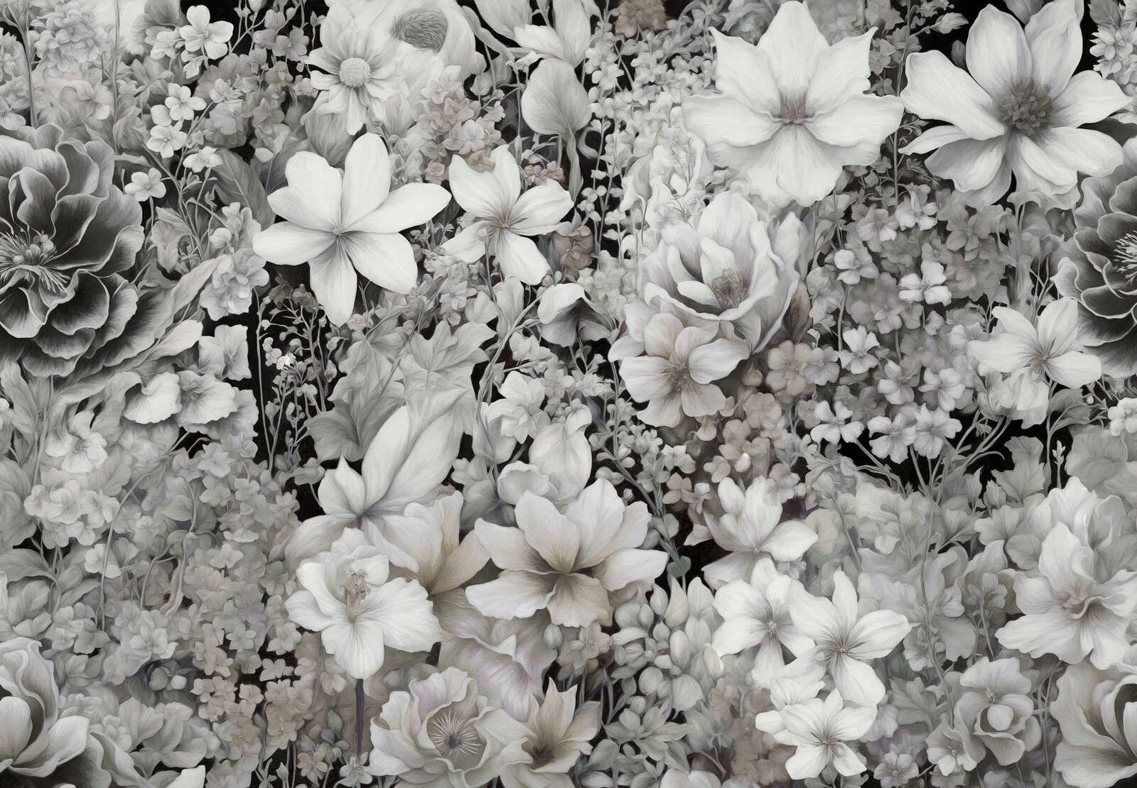 Blomsterfestival sømløs - beige