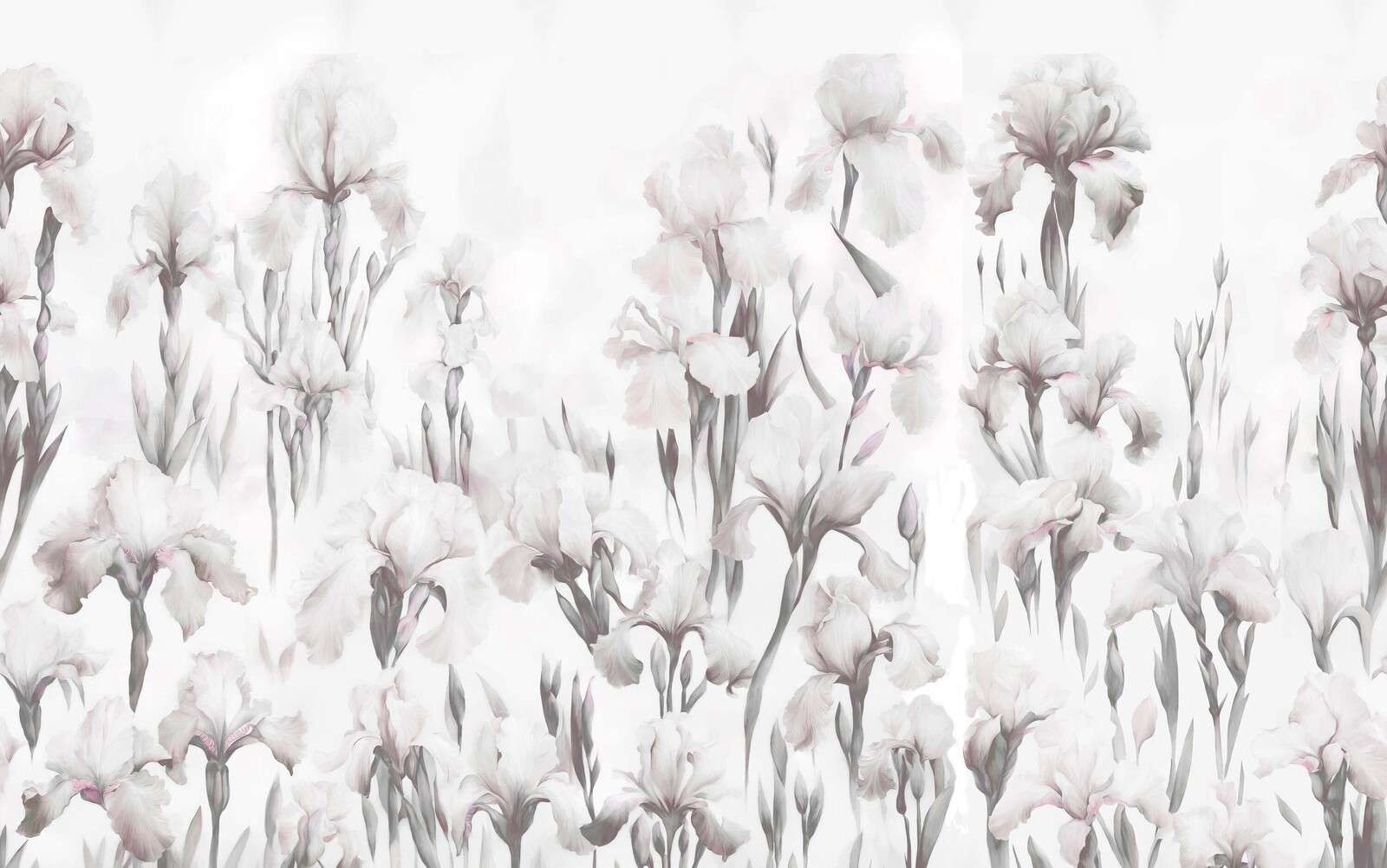 Irisene danser sømløst myk grå