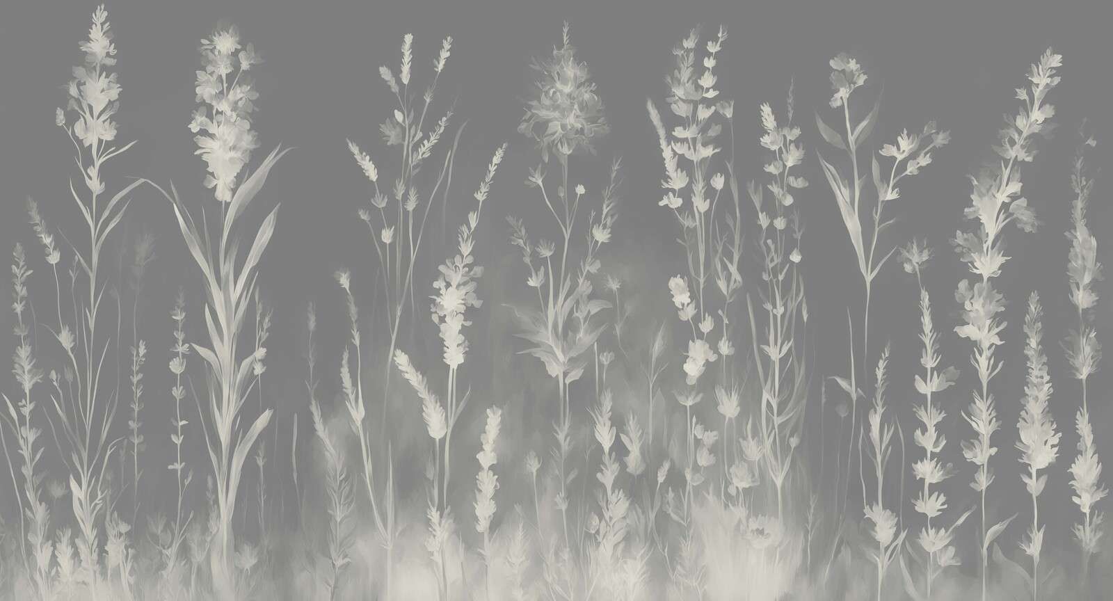 Lavendel Eng Sømløs Sølvgrå