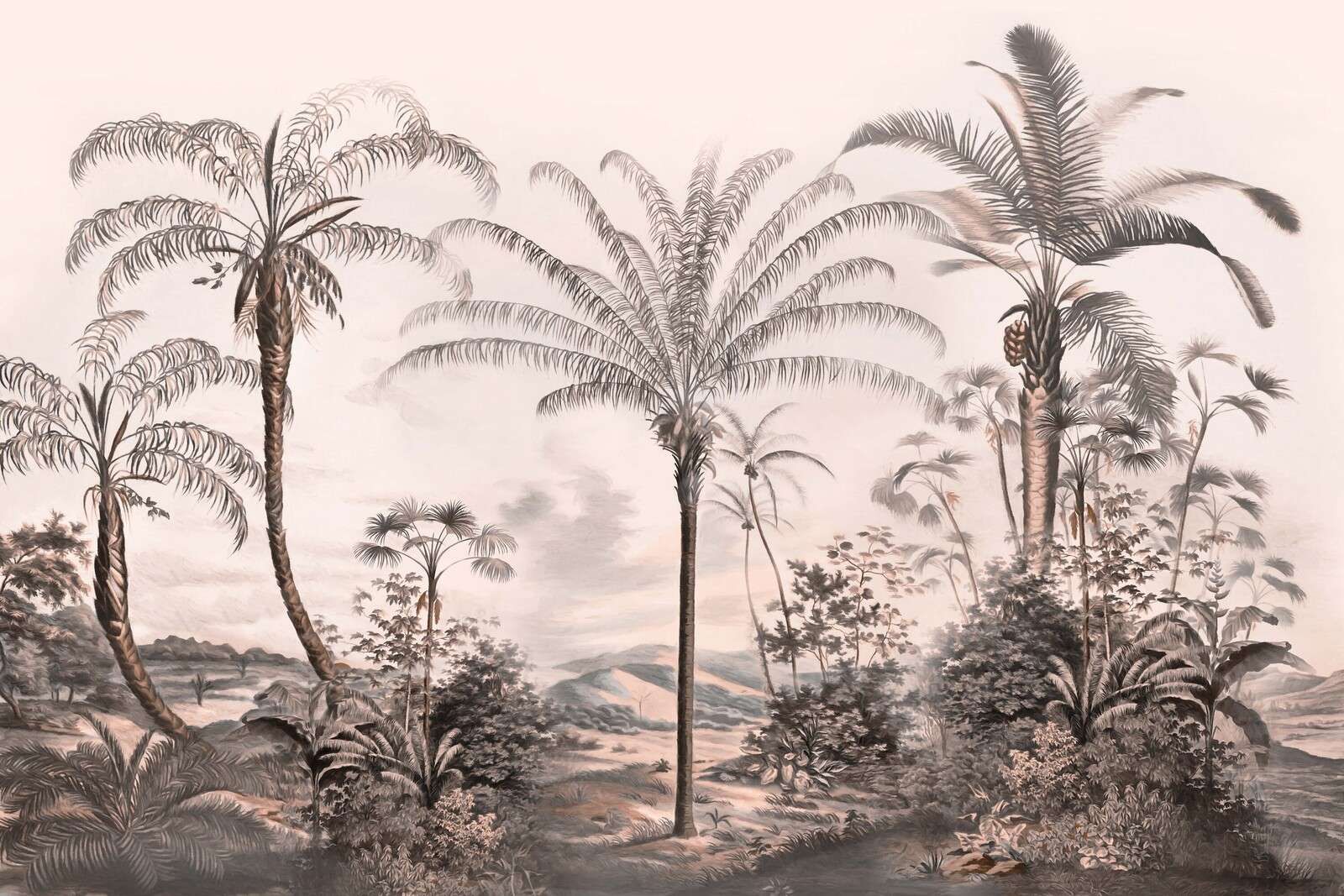 Romantiska tropiker svarta