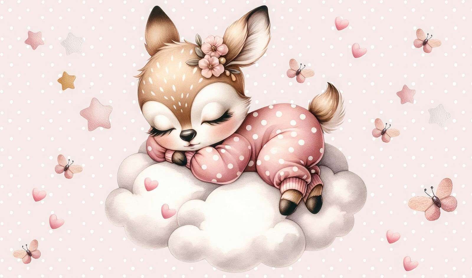 Sovende hjort på en sky