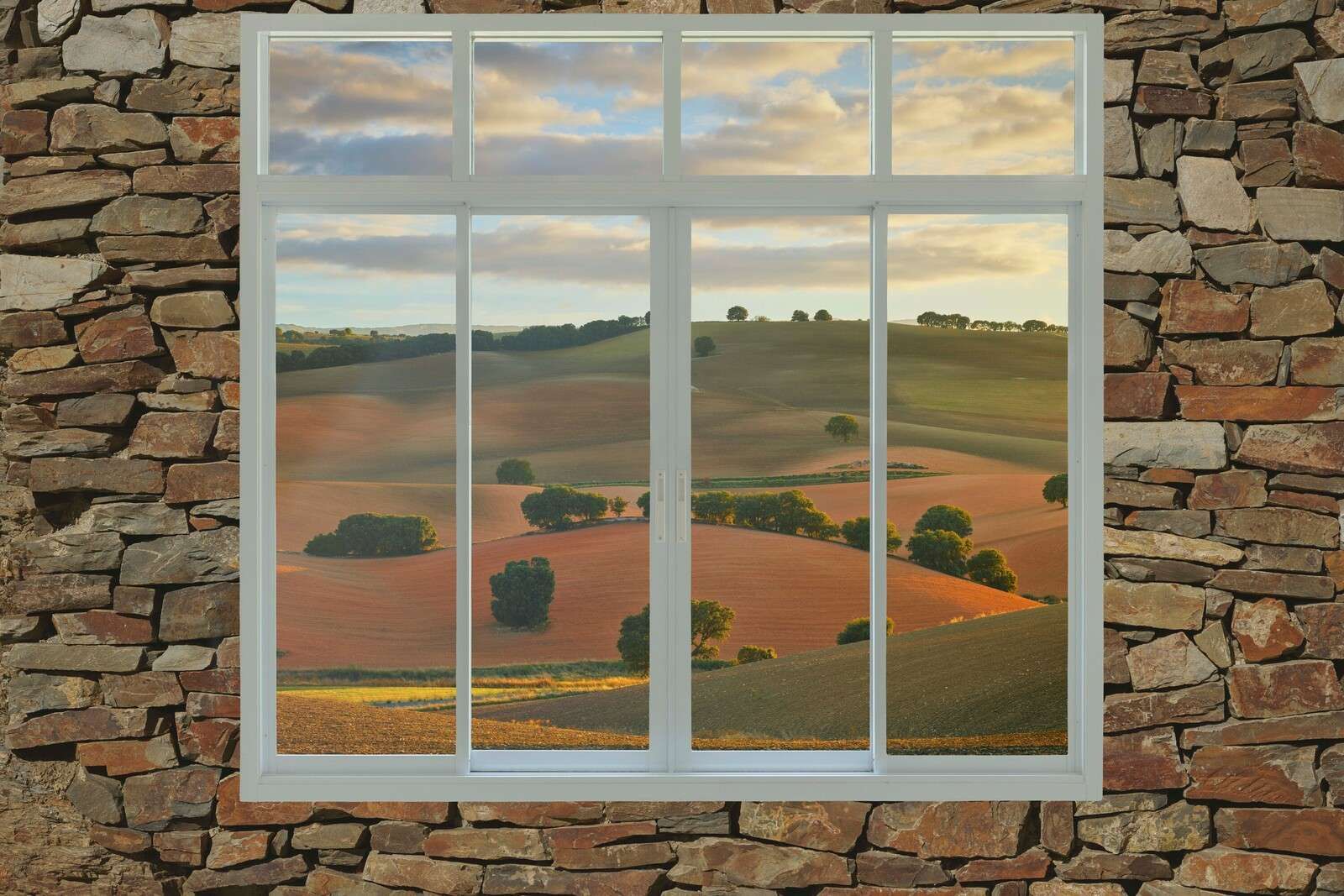 Glödande kullar i kvällsljus