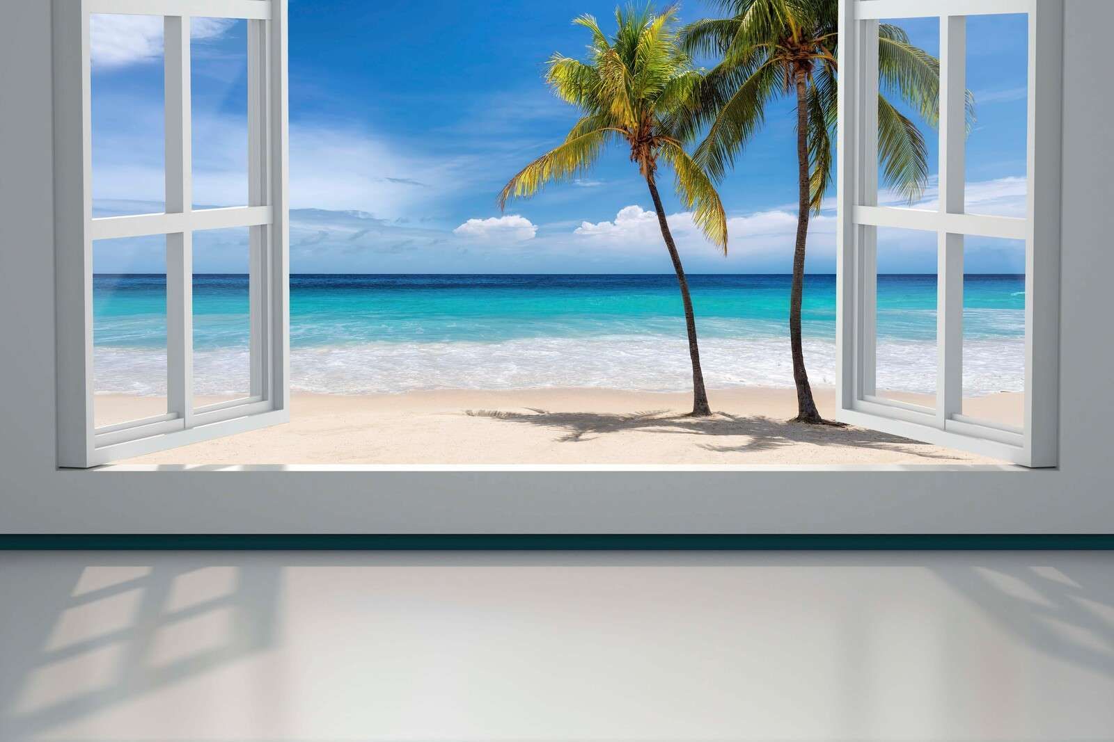 Utsikt over tropisk strand