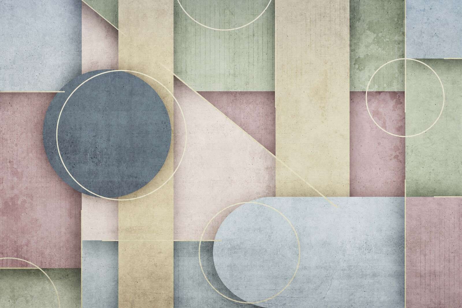 Mykt geometrisk pastellspill