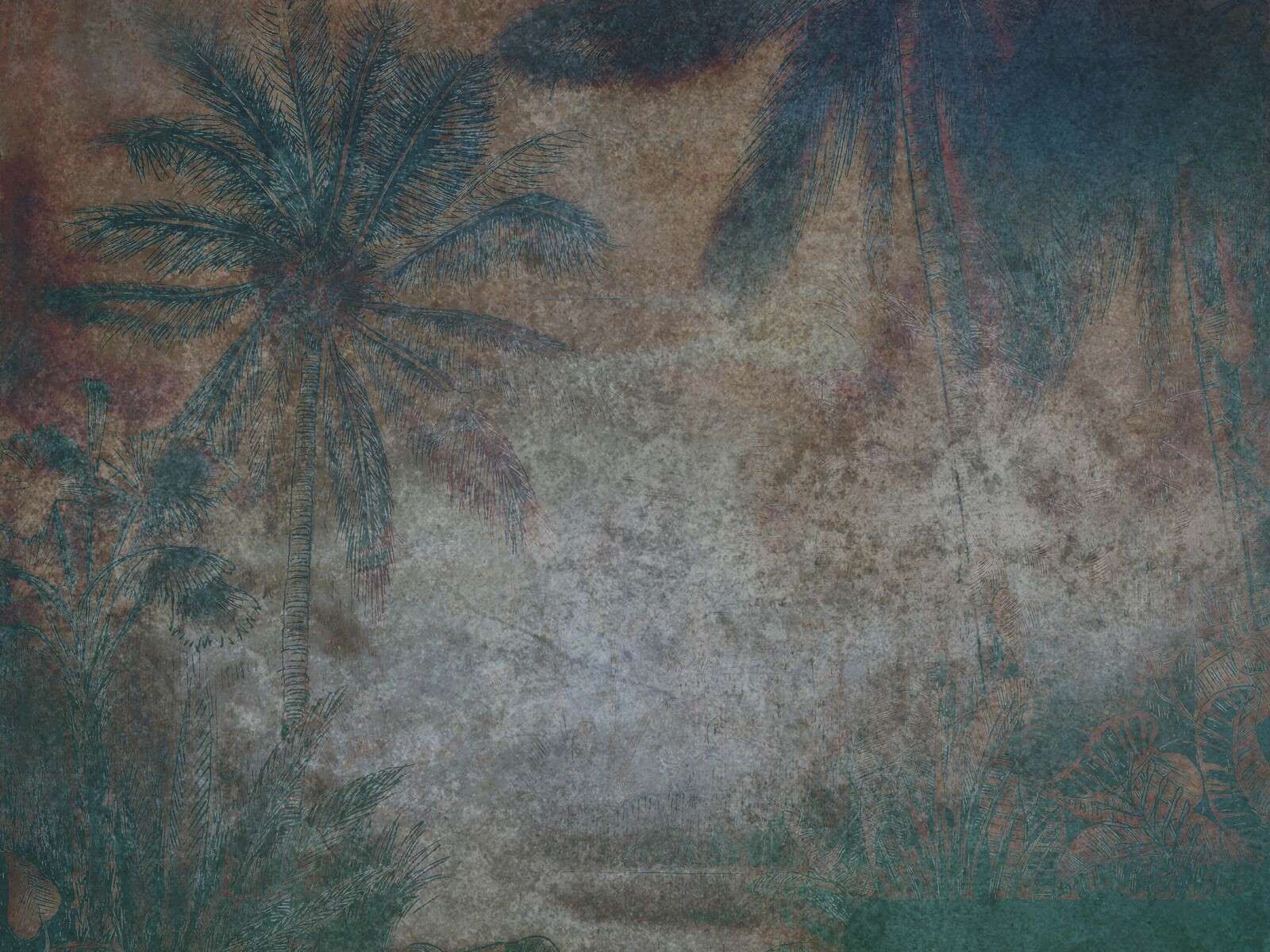 Bjerglandskab i morgenlys