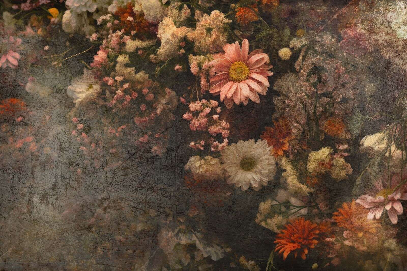 Blomstereng i aldrende oljemaling