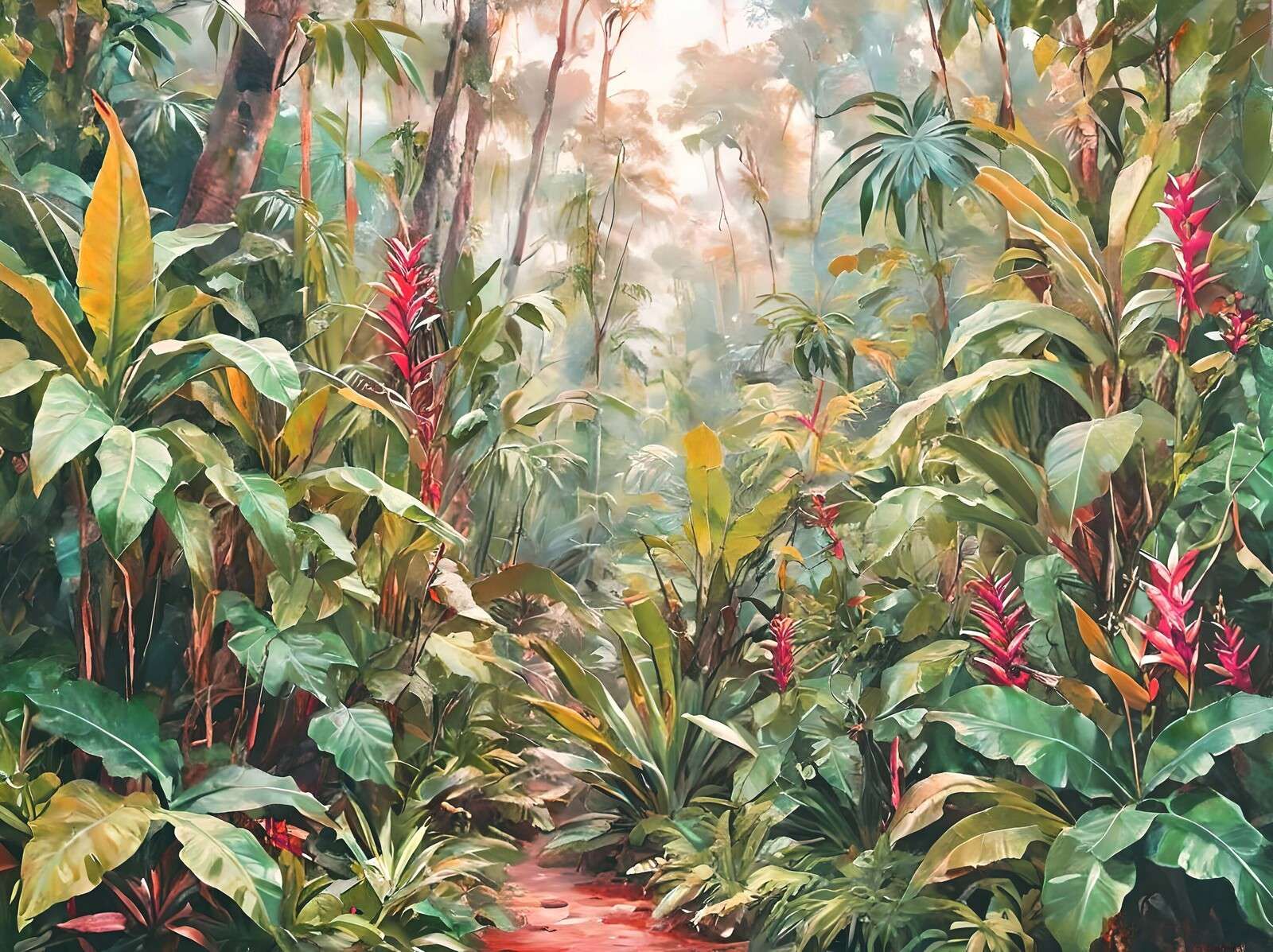 Morgenluft over tropisk sti