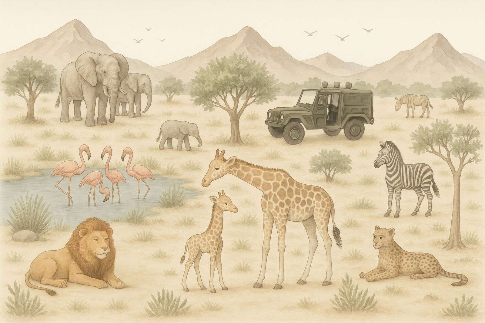 Eventyrlig safari på savannen