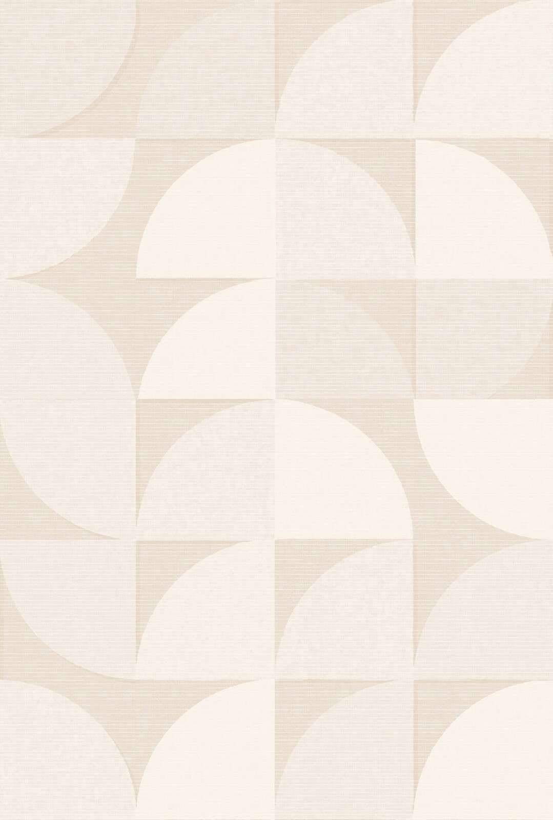 Bløde geometriske buer i beige