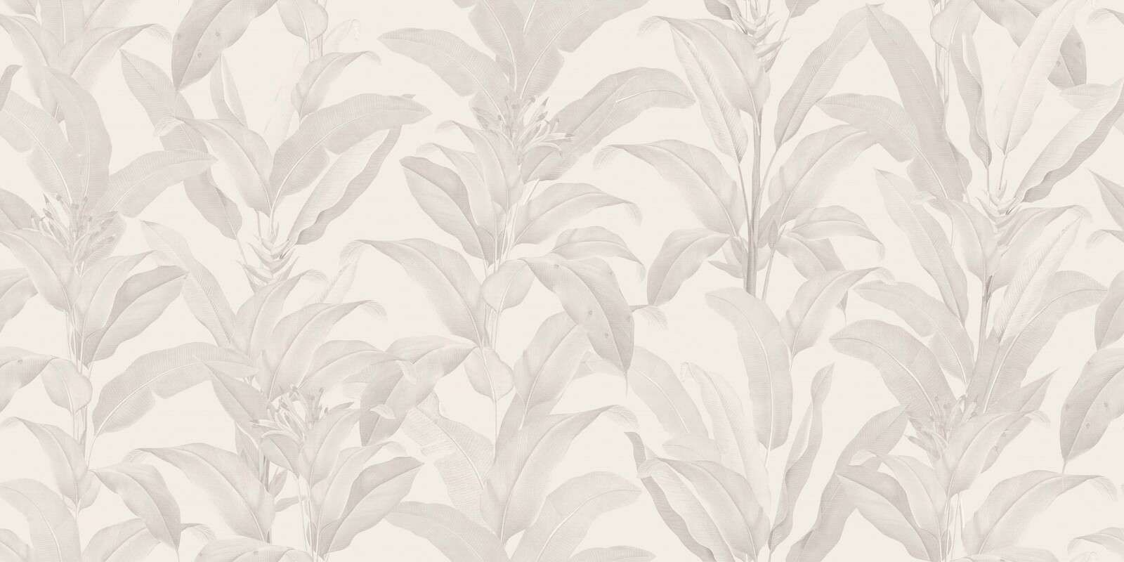Tropiske blade i linnedbeige