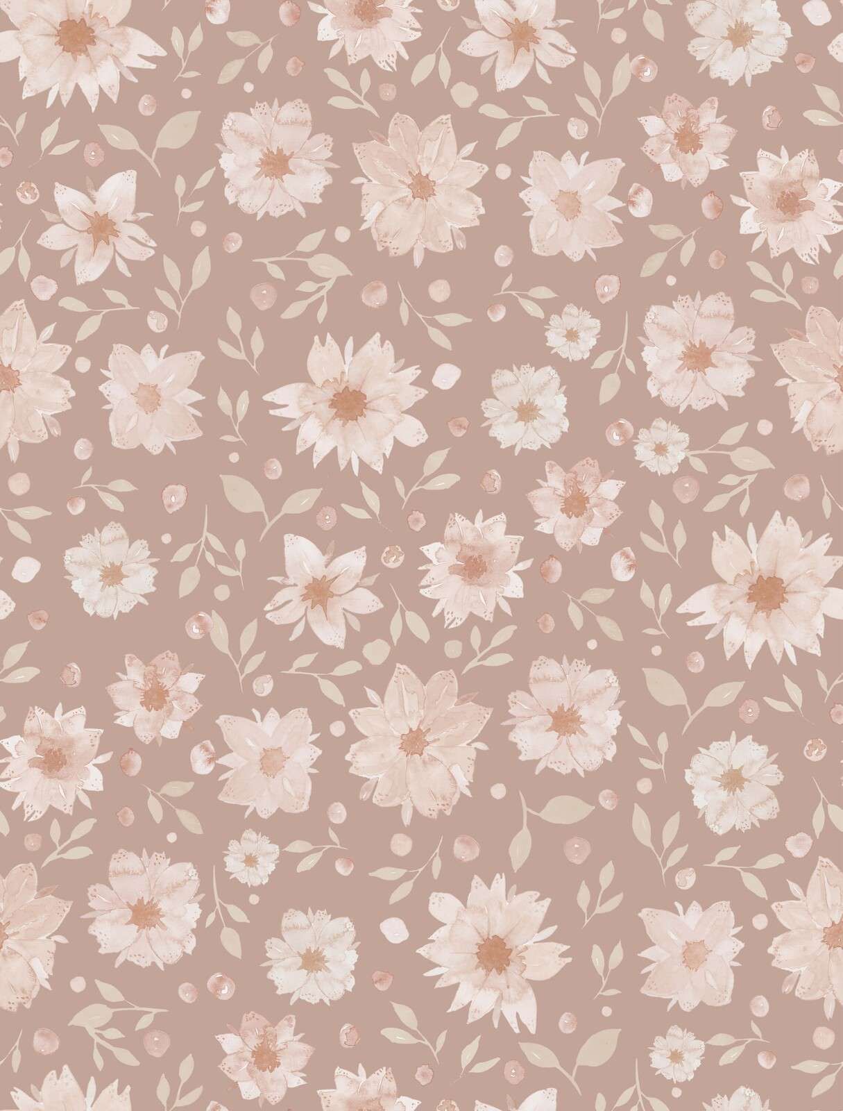 Bløde akvarelblomster i blushbeige