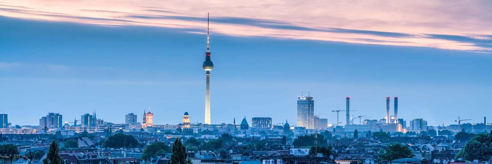 Blå morgen over Berlin