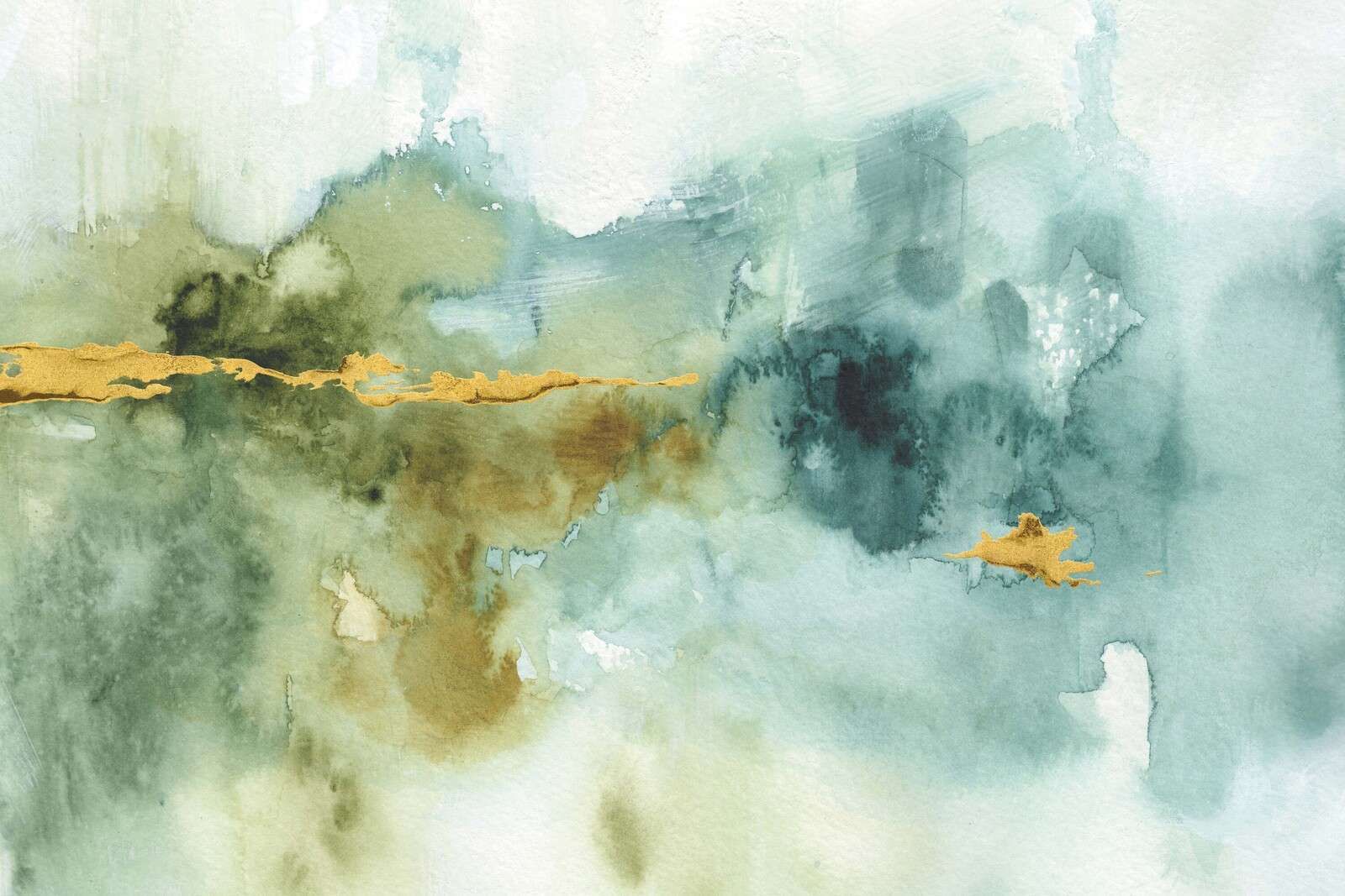 Åldrat vatten med guldlinje