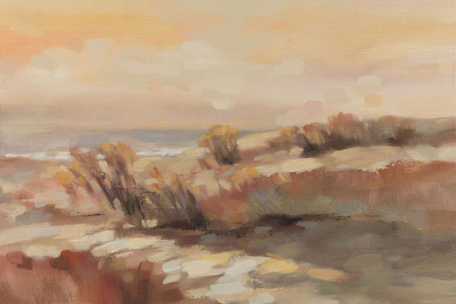 Varm sanddyn i kvällsljus