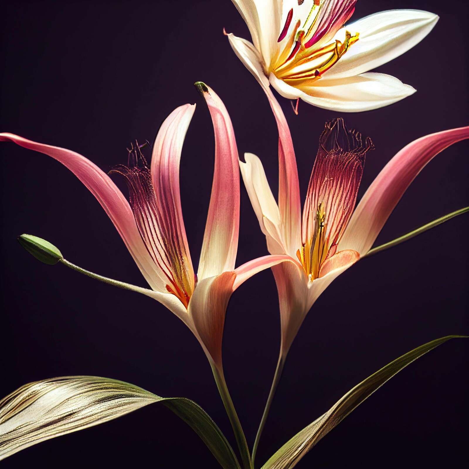 Macro asiatisk lilja blomma