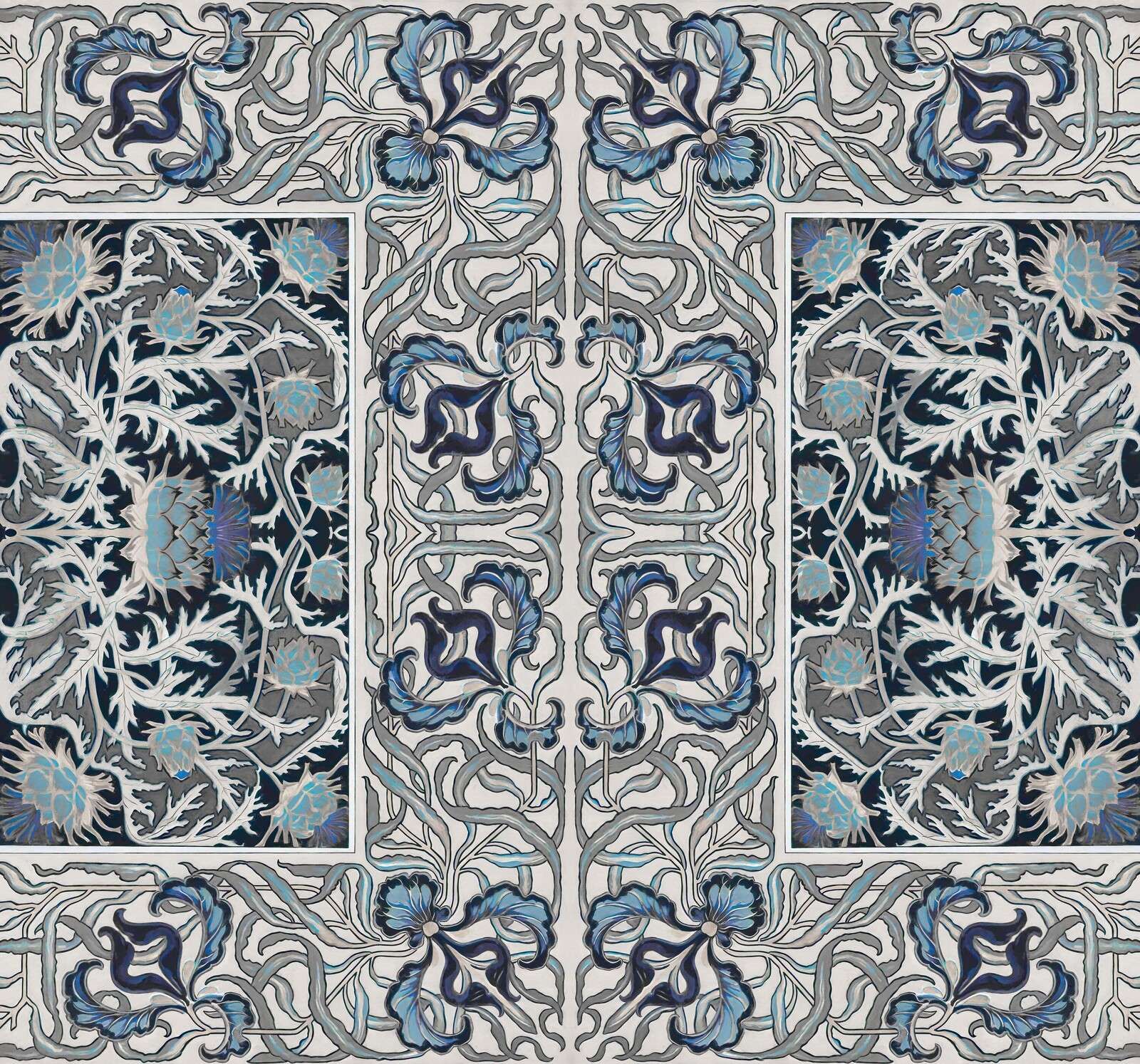 Ornamentale blomster i art nouveau