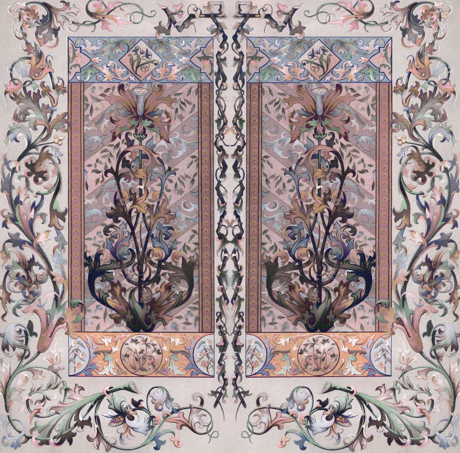 Pastellornamenter i art nouveau