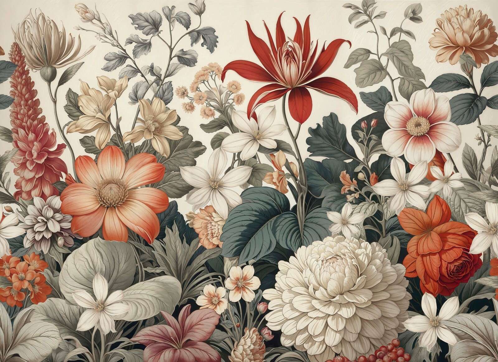 Luksuriøse blomster i varme jordfarver