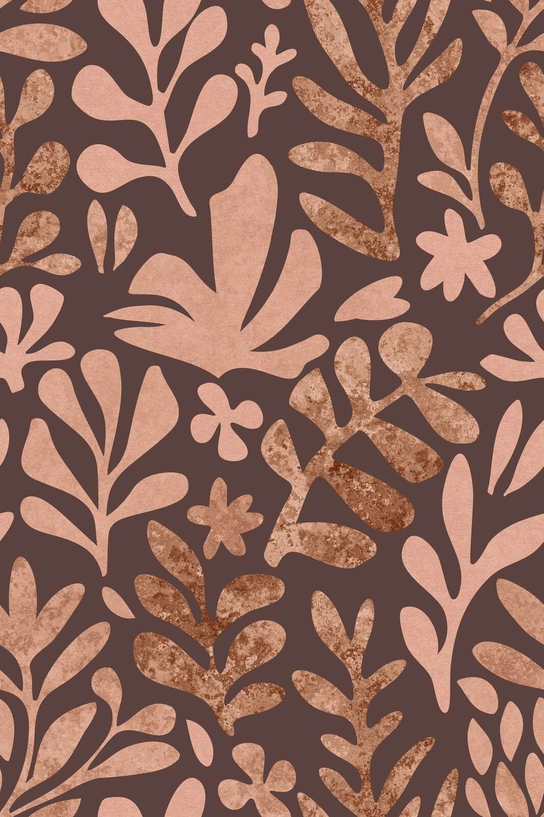 Matisse-inspirerade lövformer Mocha Mousse