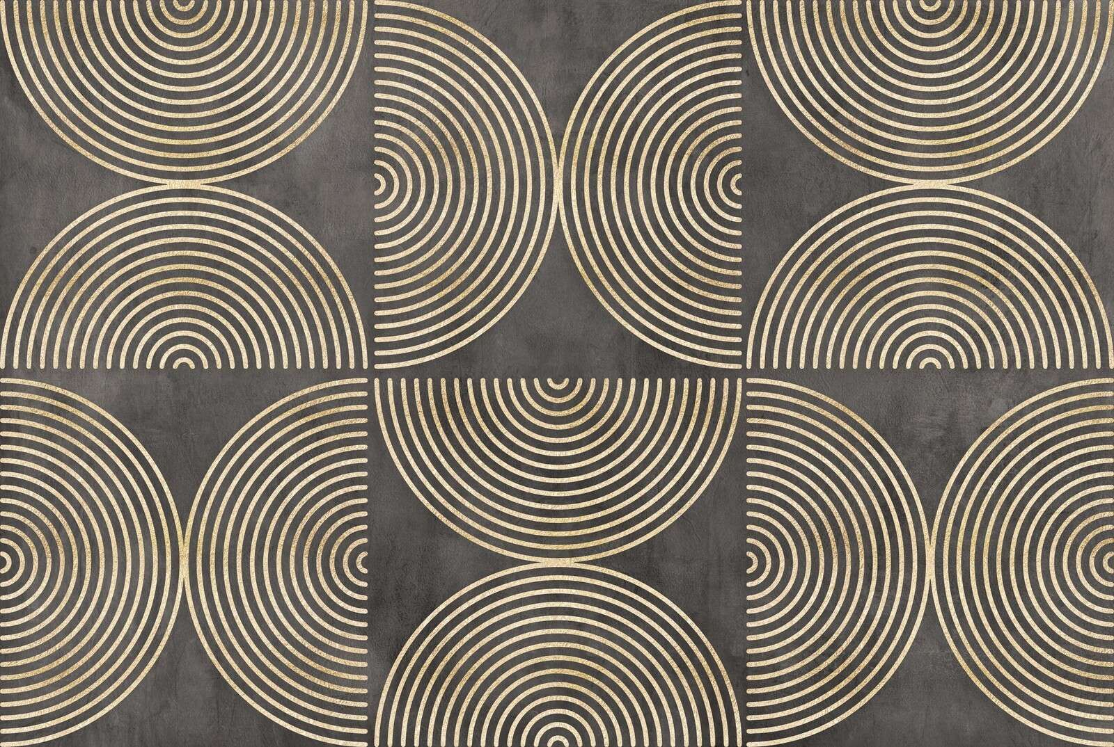 Eklektisk sirkel moderne kunst gull brun