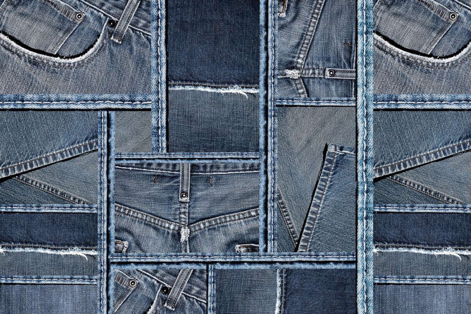 Blå denimtextur