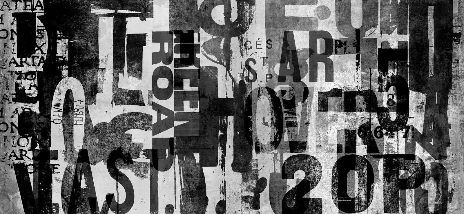Street art typografi grå