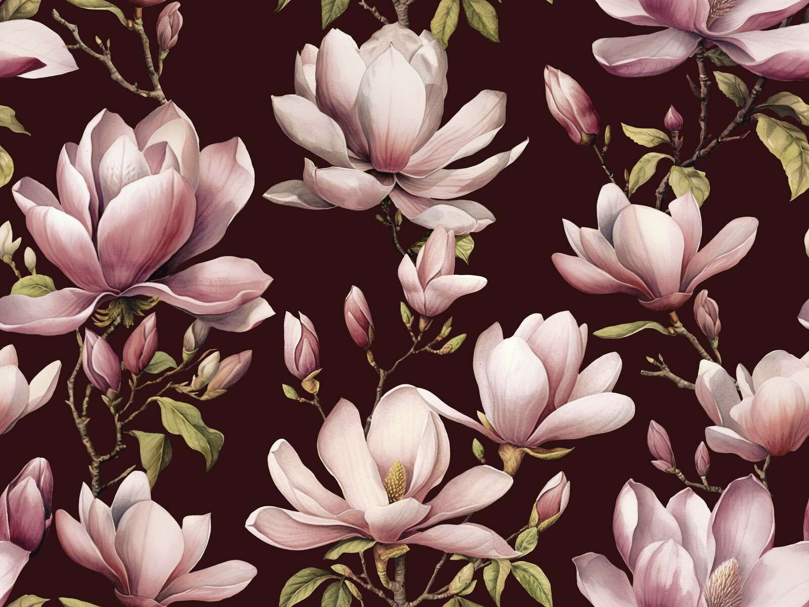 Magnolia spring romance pink brown