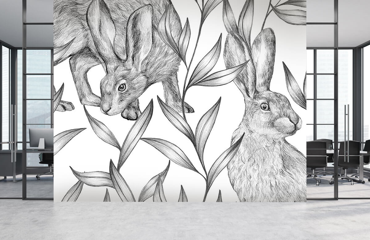 Pattern Hare i svartvitt 7