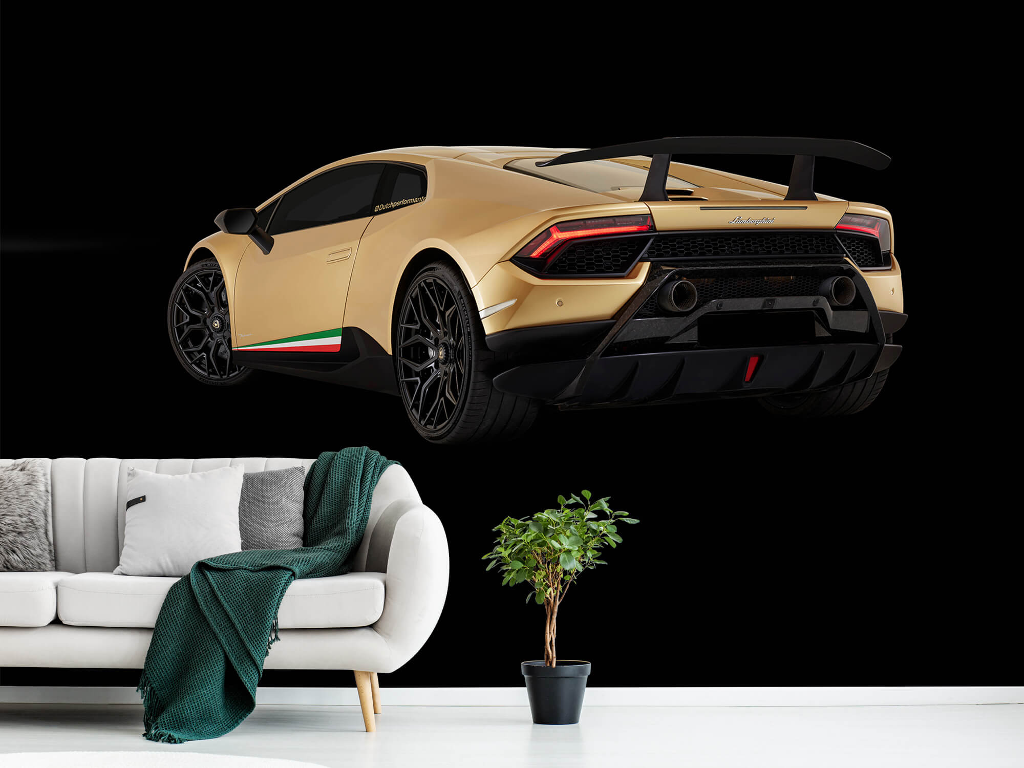Wallpaper Lamborghini Huracán - Vänster bak, svart 13